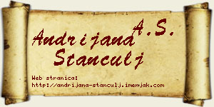 Andrijana Stančulj vizit kartica